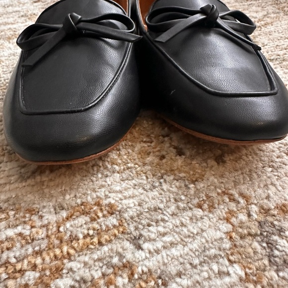 J. Crew Black Leather Flats with Bows - Picture 9 of 13